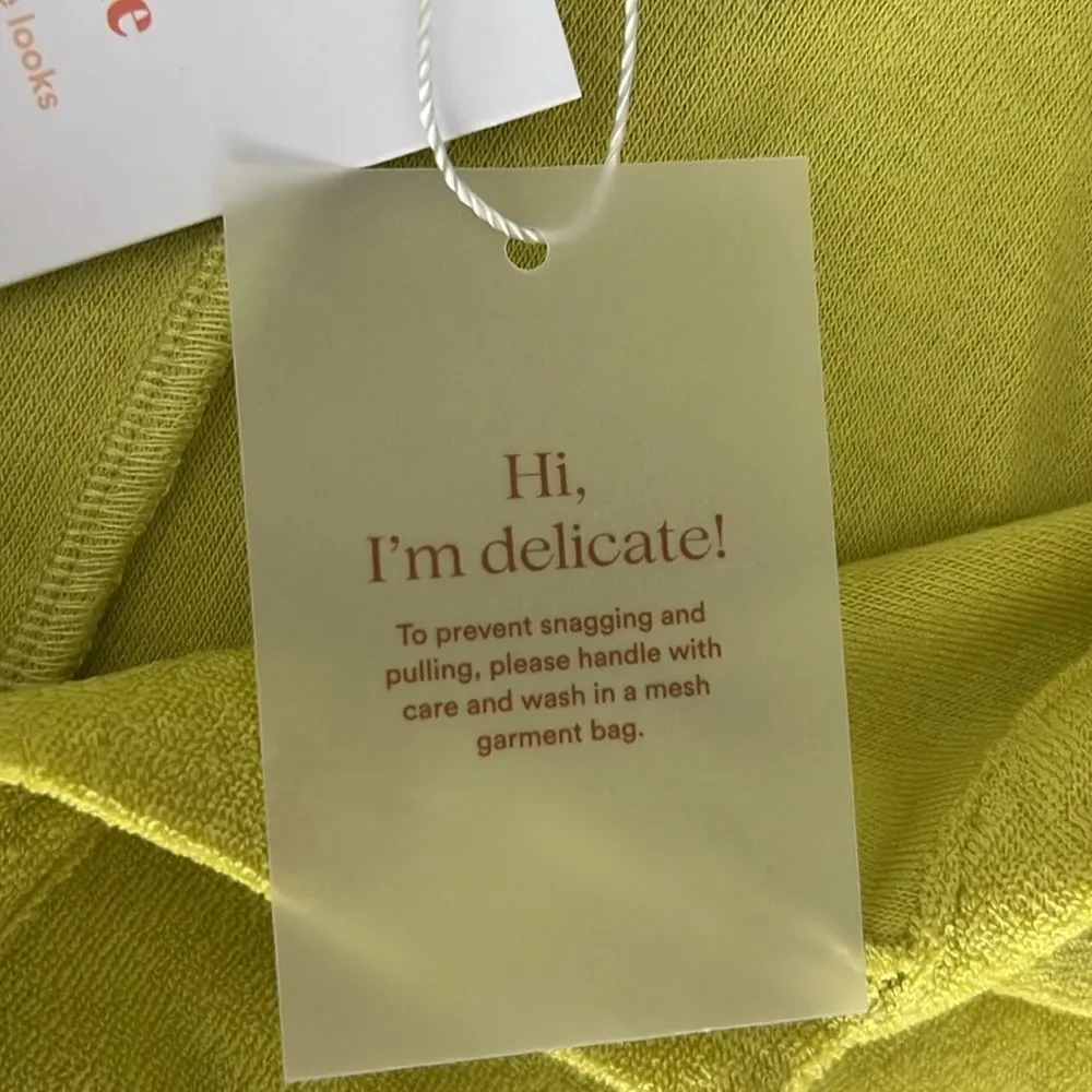 NWT Andie Swim The Palma Terry Button- Up Romper in Honeysuckle Size S
